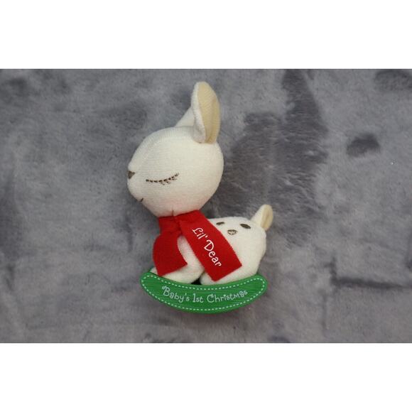 Hallmark Keepsake Lil Deer Baby's First Christmas Tree Ornament 2014 Rocking Toy - Picture 9 of 16